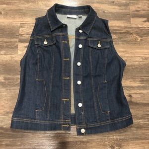 Cropped Denim Vest